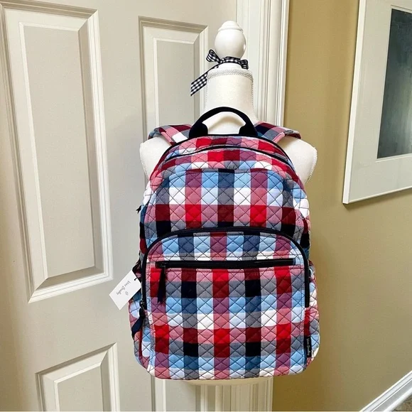 Vera Bradley•NWT•Campus Backpack~Patriotic Plaid•17”x 11”x 8” display picture 2